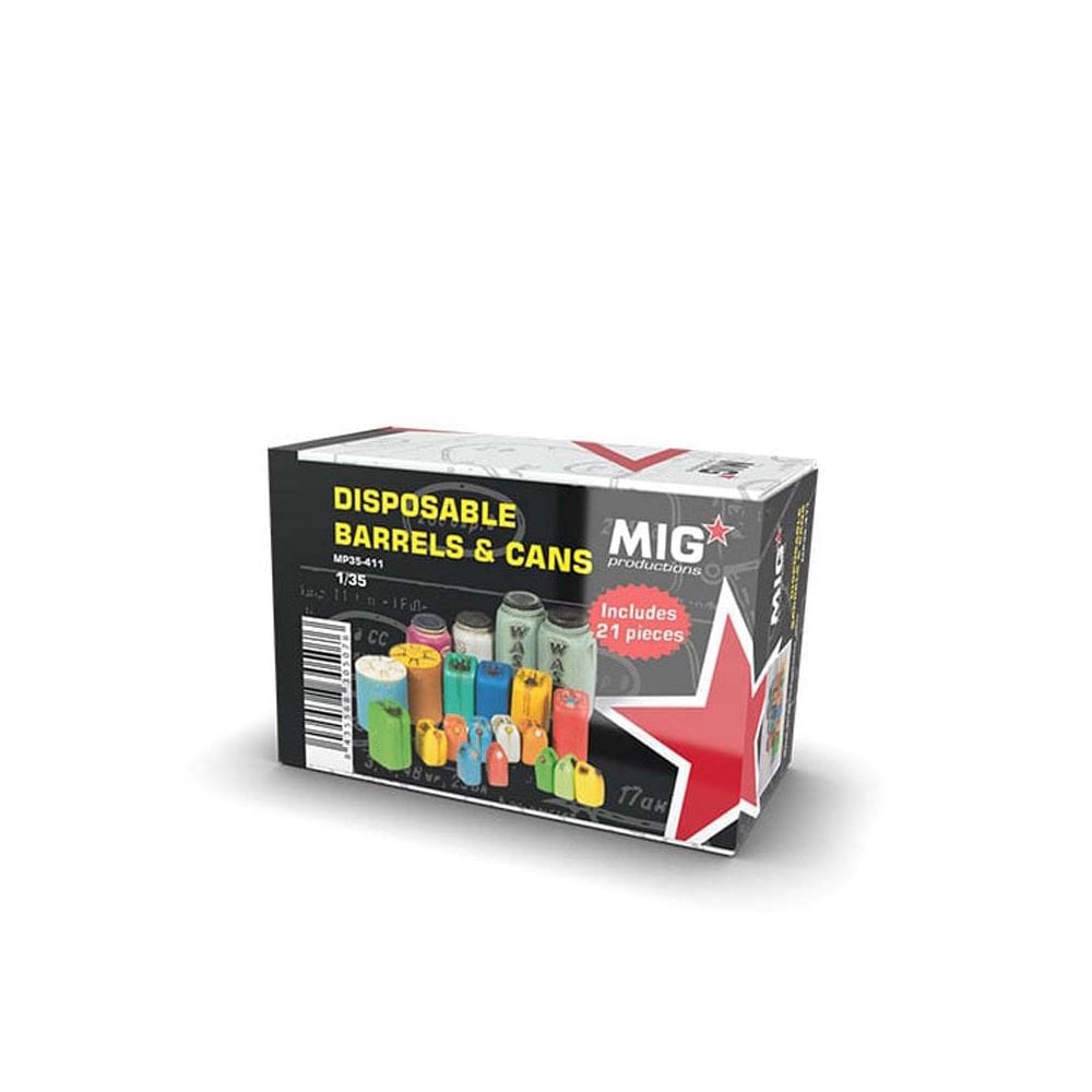 1/35 Disposable Barrels & Cans Mig Productions MP35-411 1/35 Disposable Barrels & Cans Mig Productions MP35-411