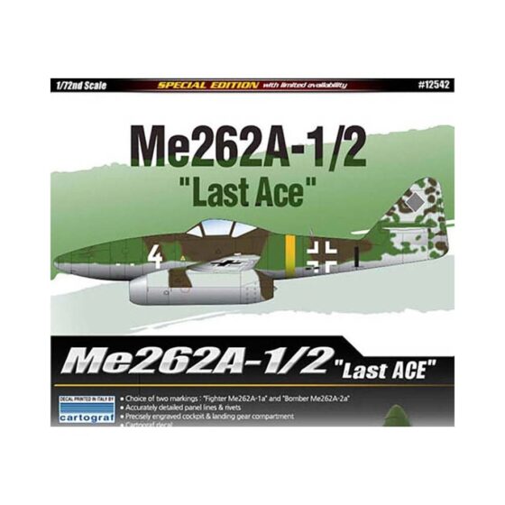 Academy Me 262A-1/2 Last Ace Limited Edition (1/72) 12542 Academy Me 262A-1/2 Last Ace Limited Edition (1/72) 12542