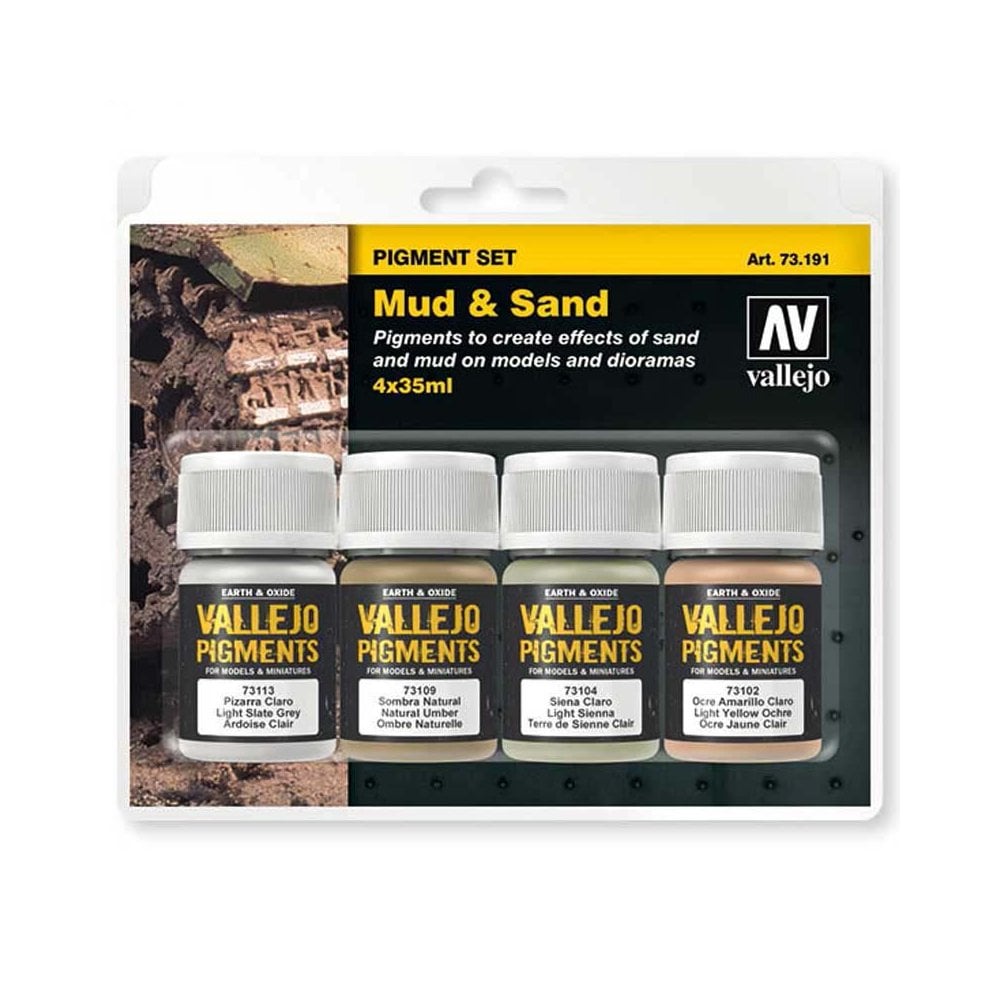Vallejo Pigment Set Mud & Sand 73.191 Vallejo Pigment Set Mud & Sand 73.191