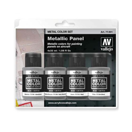 Vallejo Metal Color Set - Metallic Panel 77.601