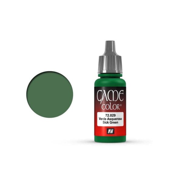 Vallejo Game Color Sick Green (17ml) 72.029 Vallejo Game Color Sick Green (17ml) 72.029