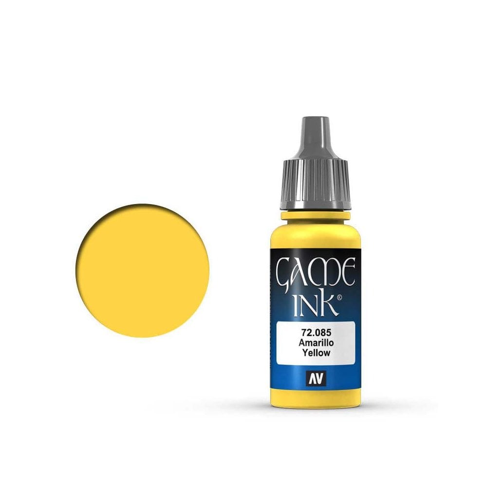 Vallejo VAL72085 17ml Game Ink Inky Yellow Game Color 72.085
