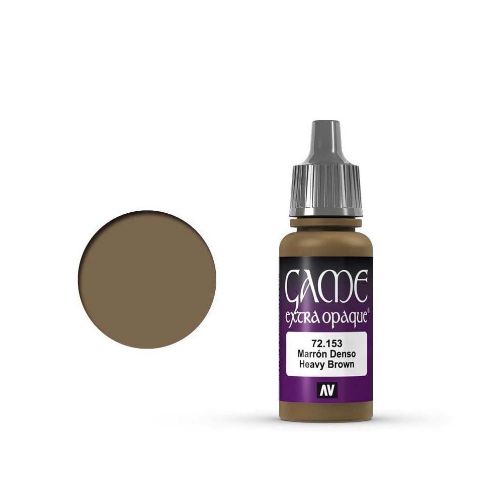 Vallejo Game Color Extra Opaque Heavy Brown (17ml) 72.153 Vallejo Game Color Extra Opaque Heavy Brown (17ml) 72.153