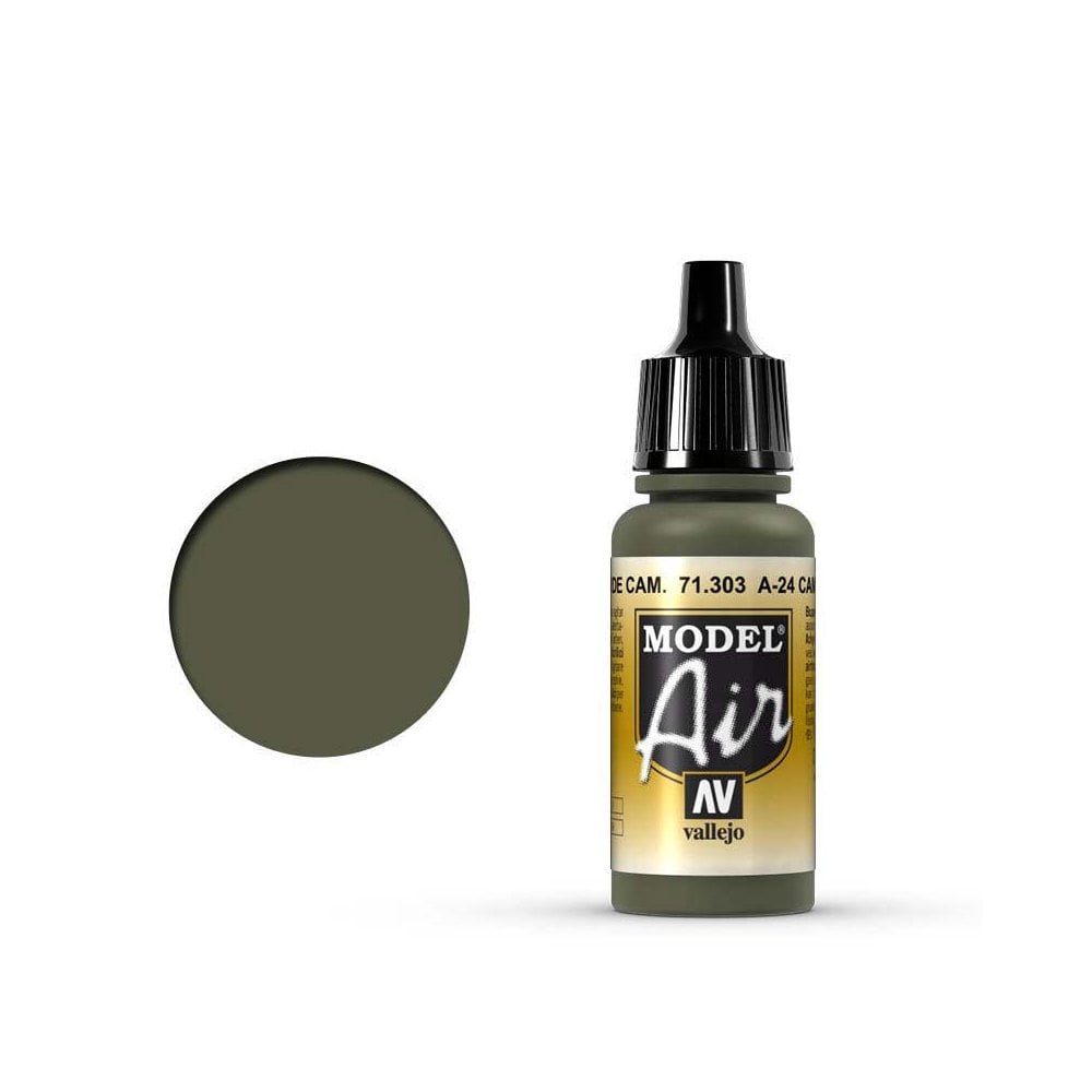 Vallejo Model Air Farbe 71303 – A-24M Cam. Green, 17ml Acrylfarbe Für Airbrush & Pinsel