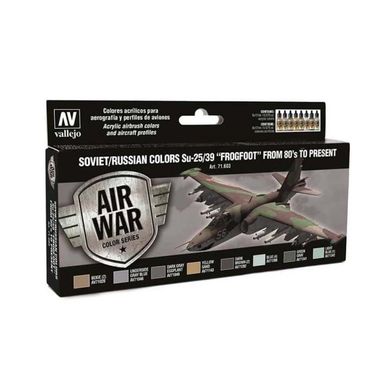 Vallejo Model Air Paint Set Soviet Su-25 Frogfoot 80's On  71.603