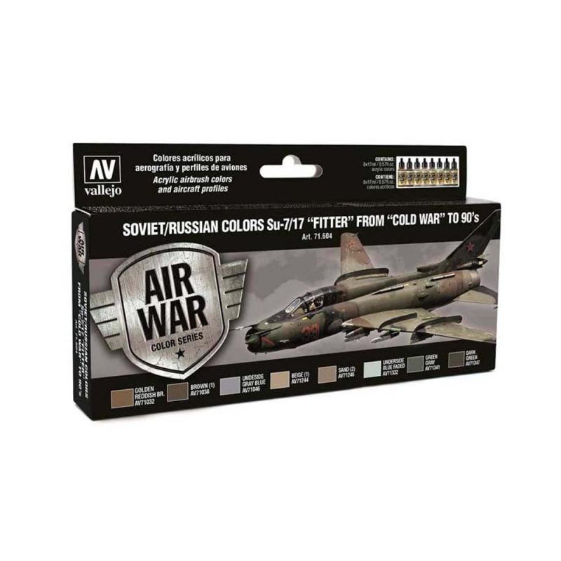 Vallejo Model Air Paint Set Soviet Su-7/17 Fitter to 80's  71.604
