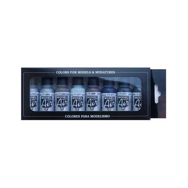 Vallejo Model Air Paint Set Paint Metallic Colors  71.176