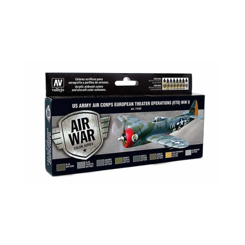 Vallejo Model Air Paint Set Paint US Air Corps ETO WWII  71.182