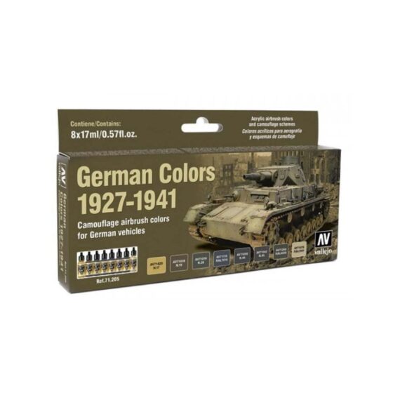 Vallejo Model Air Paint Set German Colors 1927-1941 71.205 Vallejo Model Air Paint Set German Colors 1927-1941 71.205