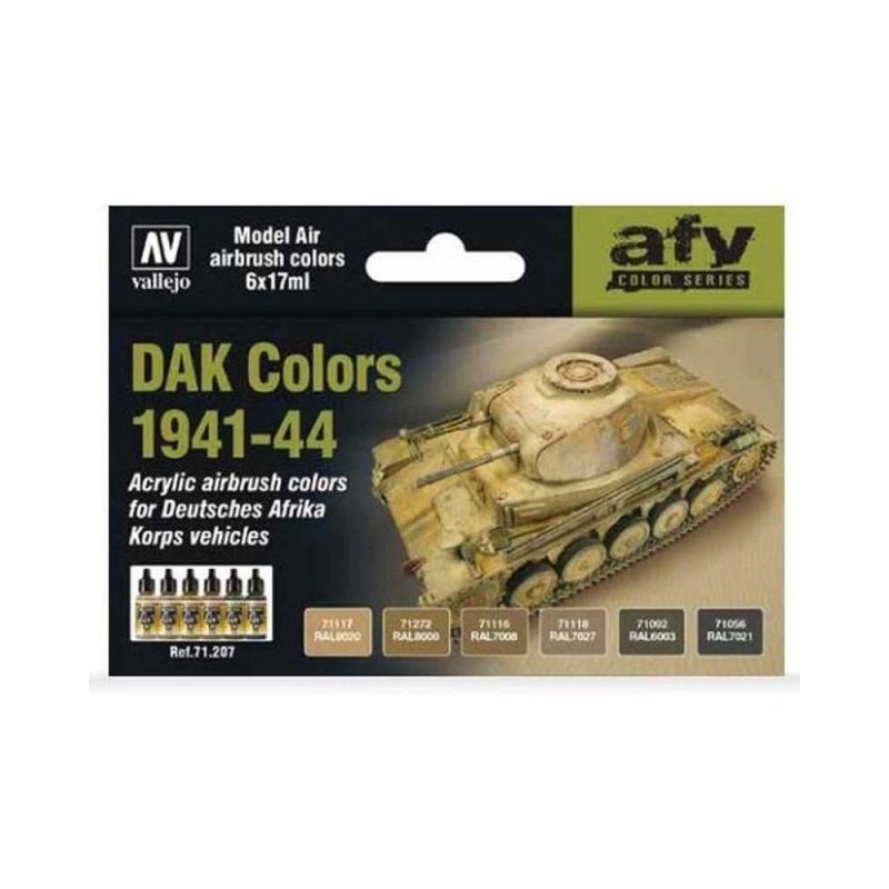 Vallejo Model Air Paint Set DAK Colors 1941-1944  71.207