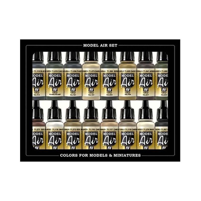 Vallejo Model Air Paint Set German WWII Europe & Africa  71.208