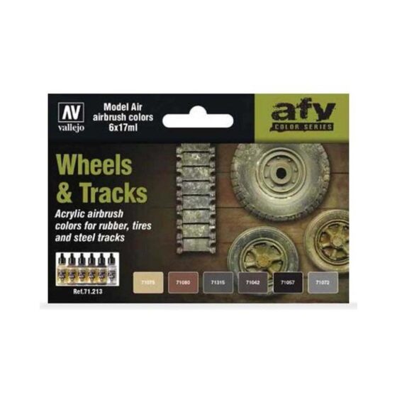 Vallejo Model Air Paint Set Wheels and Tracks 71.213 Vallejo Model Air Paint Set Wheels and Tracks 71.213