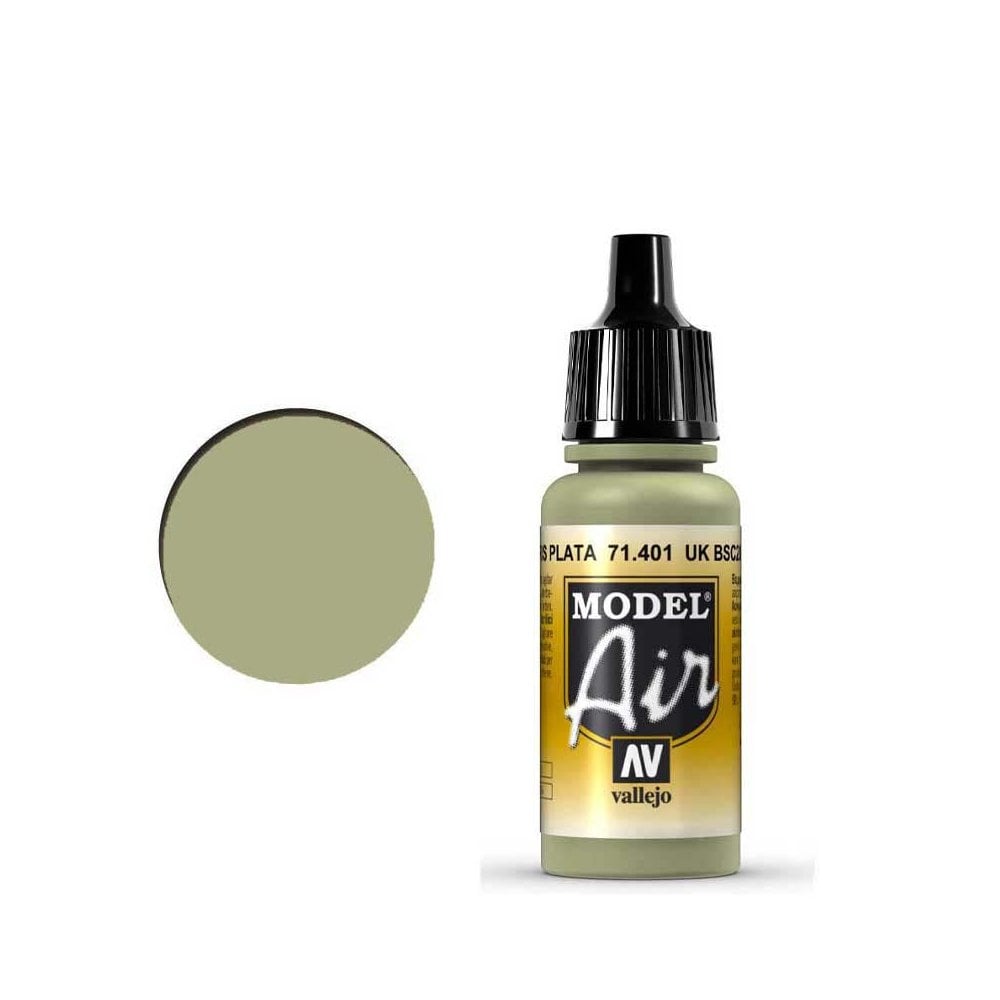 Vallejo Model Air - UK BSC 28 Silver Grey (18ml) 71.401 Vallejo Model Air - UK BSC 28 Silver Grey (18ml) 71.401