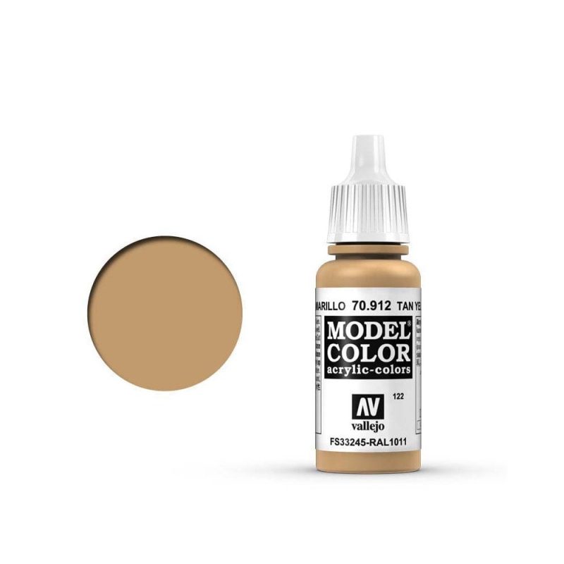 Vallejo Model Color Tan Yellow [122] (17ml) 70.912