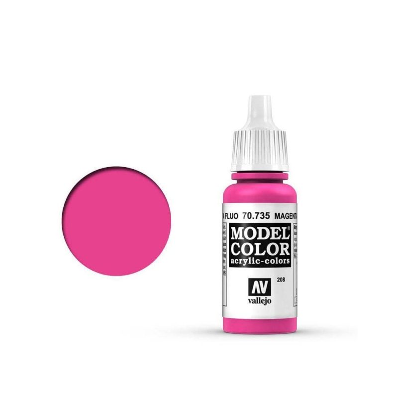 Vallejo Model Color Fluorescent Magenta [208] (17ml) 70.735