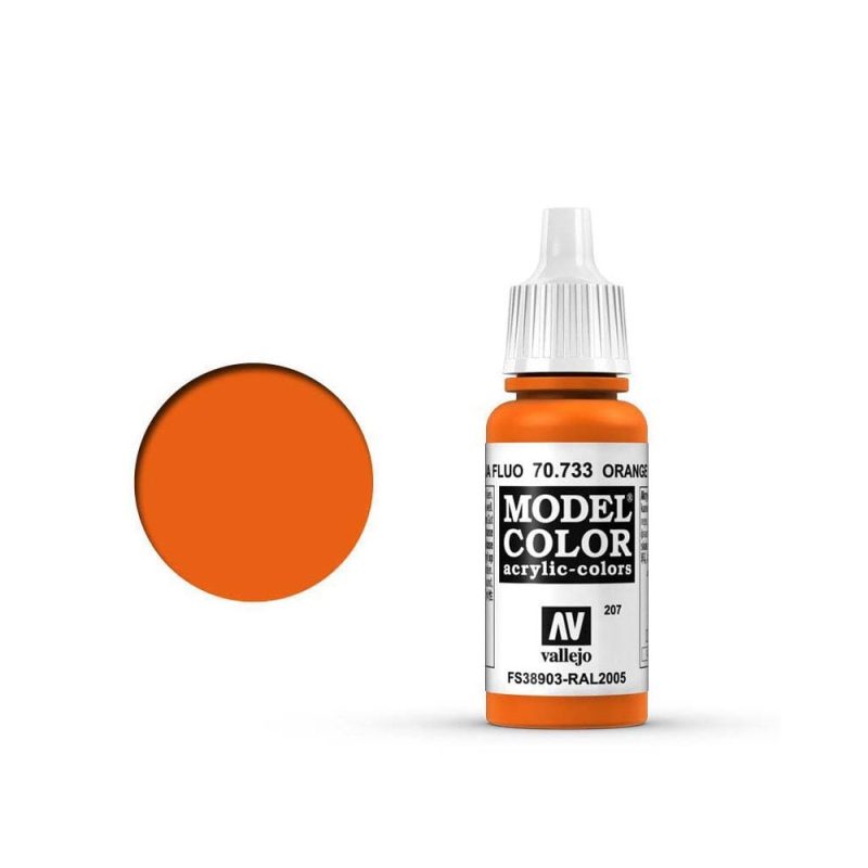Vallejo Model Color Fluorescent Orange [207] (17ml) 70.733