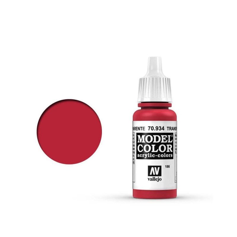 Vallejo Model Color Transparent Red [186] (17ml) 70.934