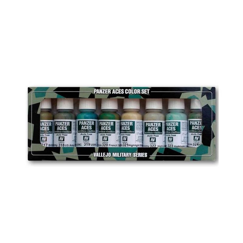 Vallejo 8x Allied Tank Crew Uniforms Paint Set 70.126