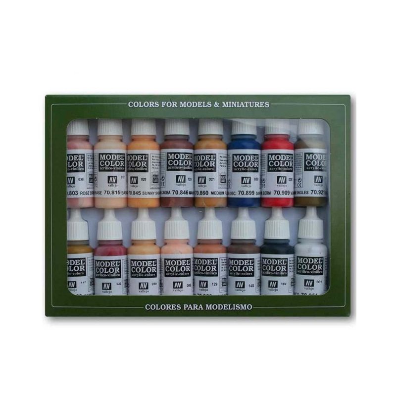 Vallejo Face & Skin Tones Paint Set 70.125