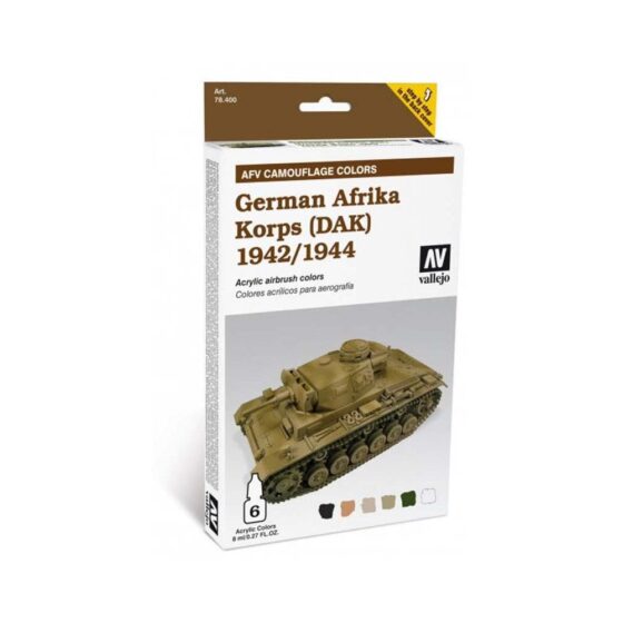 Vallejo Paint Set Armour AFV German Afrika Korps 1942/44 [DaK] 78.410