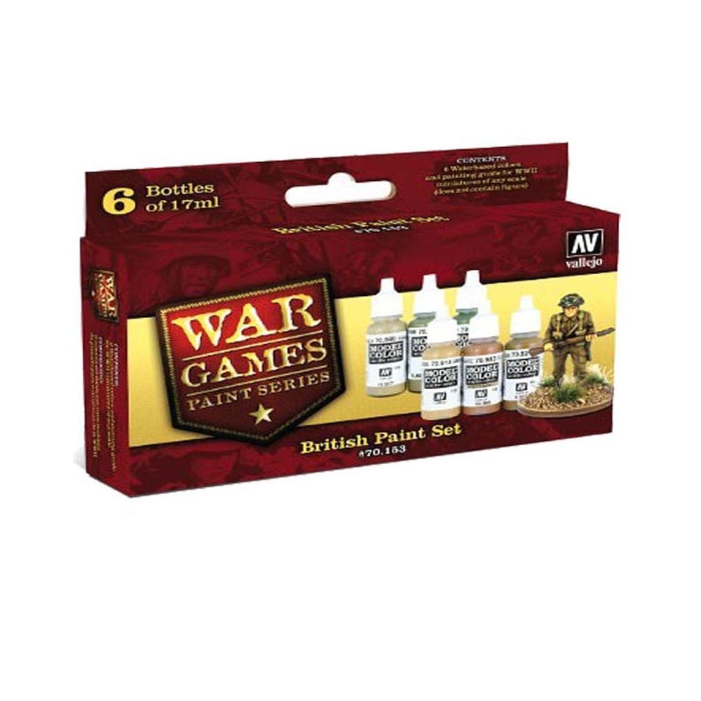 Vallejo WWII Wargames British Paint Paint Set 70.153 Vallejo WWII Wargames British Paint Paint Set 70.153