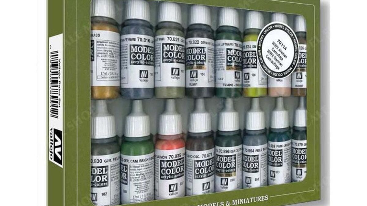 Vallejo Farb-Set „Italienische Tarnfarben WWII“ – 8 X 17 Ml, Für Modellbau-Militärfahrzeuge