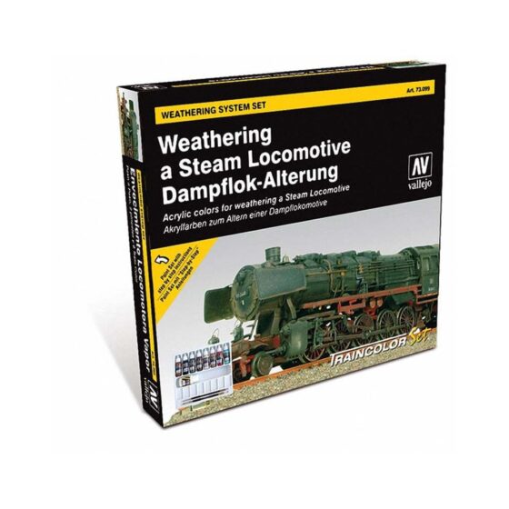 Vallejo Paint Set Train Color Steam Engine Weathering 73.099
