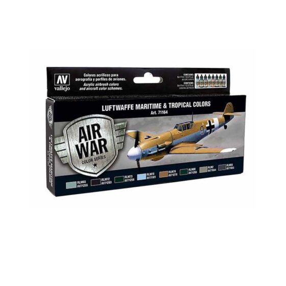 Vallejo Paint Set Luftwaffe Maritime and Tropical Colors 71.164 Vallejo Paint Set Luftwaffe Maritime and Tropical Colors 71.164