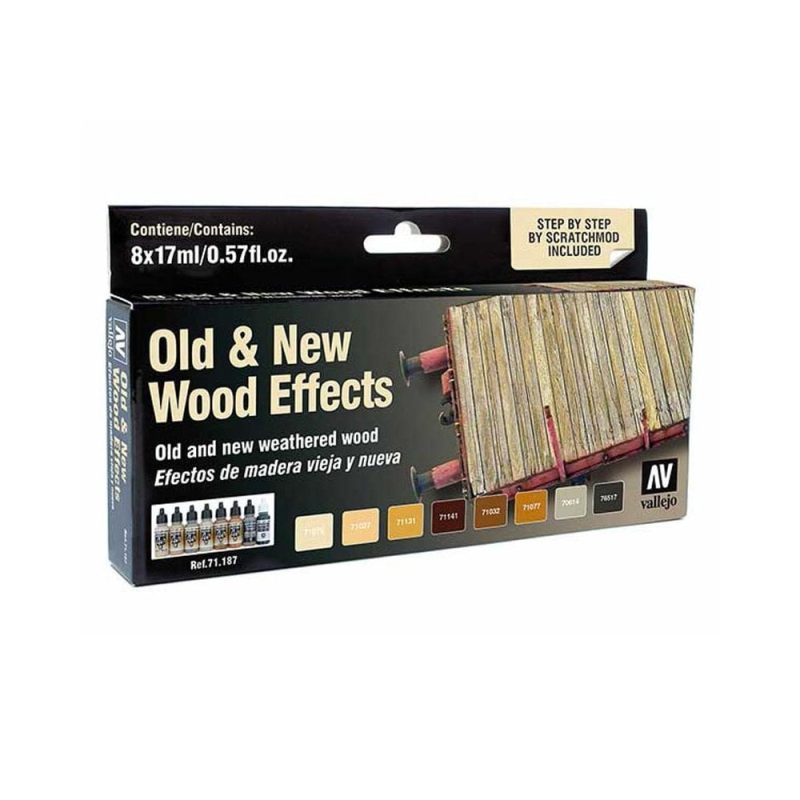Vallejo Paint Set Old and New Wood Effects 71.187