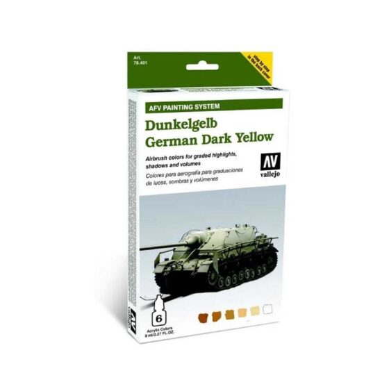 Vallejo Paint Set AFV Dunkelgelb German Dark Yellow 78.401
