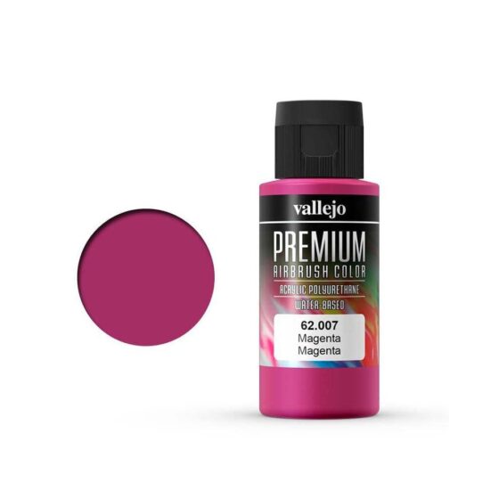 Vallejo Premium Airbrush Color Magenta (60ml) 62.007 Vallejo Premium Airbrush Color Magenta (60ml) 62.007