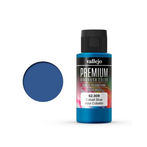Vallejo Premium Airbrush Color Cobalt Blue (60ml) 62.009 Vallejo Premium Airbrush Color Cobalt Blue (60ml) 62.009
