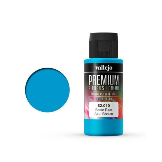 Vallejo Premium Airbrush Color Basic Blue (60ml) 62.010 Vallejo Premium Airbrush Color Basic Blue (60ml) 62.010