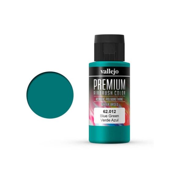 Vallejo Premium Airbrush Color Blue Green (60ml) 62.012 Vallejo Premium Airbrush Color Blue Green (60ml) 62.012