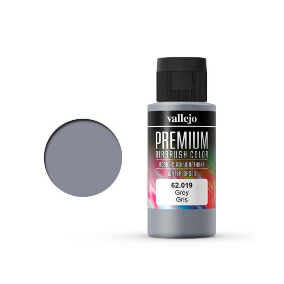 Vallejo Premium Airbrush Color Grey (60ml) 62.019 Vallejo Premium Airbrush Color Grey (60ml) 62.019