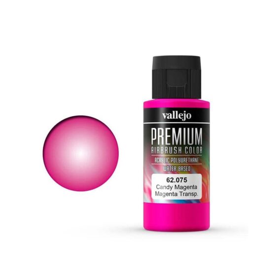 Vallejo Premium Airbrush Color Candy Magenta (60ml) 62.075 Vallejo Premium Airbrush Color Candy Magenta (60ml) 62.075