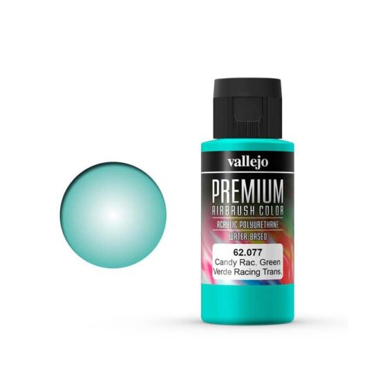 Vallejo Premium Airbrush Color Candy Racing Green (60ml) 62.077 Vallejo Premium Airbrush Color Candy Racing Green (60ml) 62.077