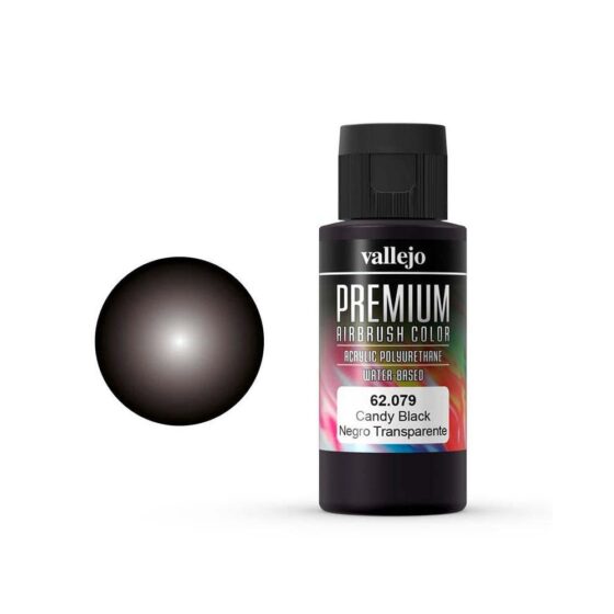 Vallejo Premium Airbrush Color Candy Black (60ml) 62.079 Vallejo Premium Airbrush Color Candy Black (60ml) 62.079