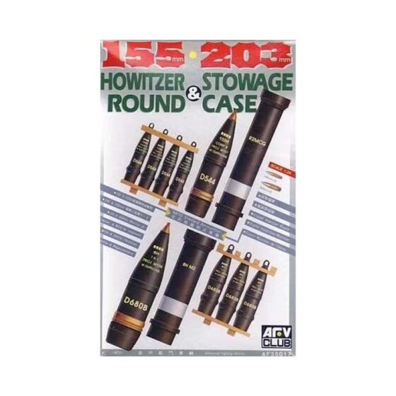 AFV Club 155mm 203mm Howitzer Round & Stowage Case (1/35) AF35017 AFV Club 155mm 203mm Howitzer Round & Stowage Case (1/35) AF35017