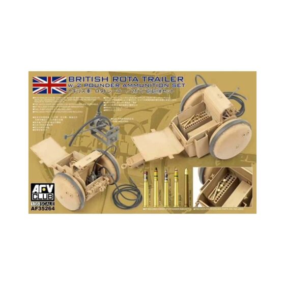 AFV Club British Rota Trailer w/ 2 Pounder Ammunition Set (1/35) AF35264 AFV Club British Rota Trailer w/ 2 Pounder Ammunition Set (1/35) AF35264