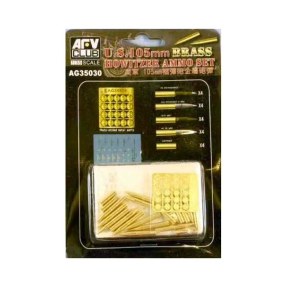 AFV Club U.S. 105mm Howitzer Ammo Set Brass (1/35) AG35030 AFV Club U.S. 105mm Howitzer Ammo Set Brass (1/35) AG35030