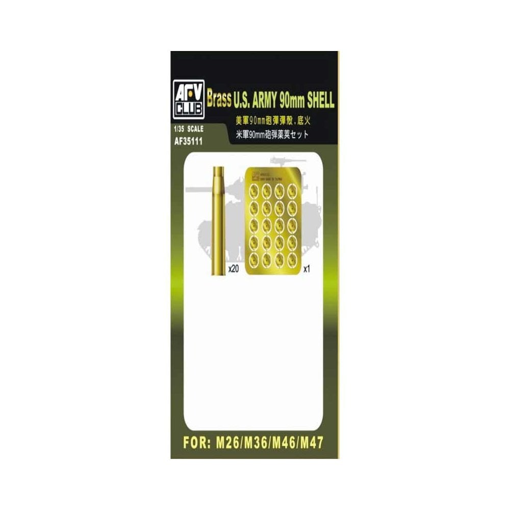 AFV Club 90mm Shell Case USA (20 Messing Hulsen) (1/35) AF35111 AFV Club 90mm Shell Case USA (20 Messing Hulsen) (1/35) AF35111