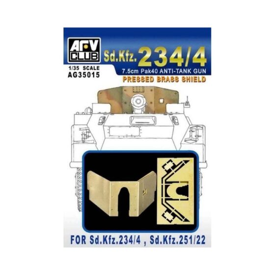 AFV Club SdKfz 234/4 Pressed Brass Shield (1/35) AG35015 AFV Club SdKfz 234/4 Pressed Brass Shield (1/35) AG35015
