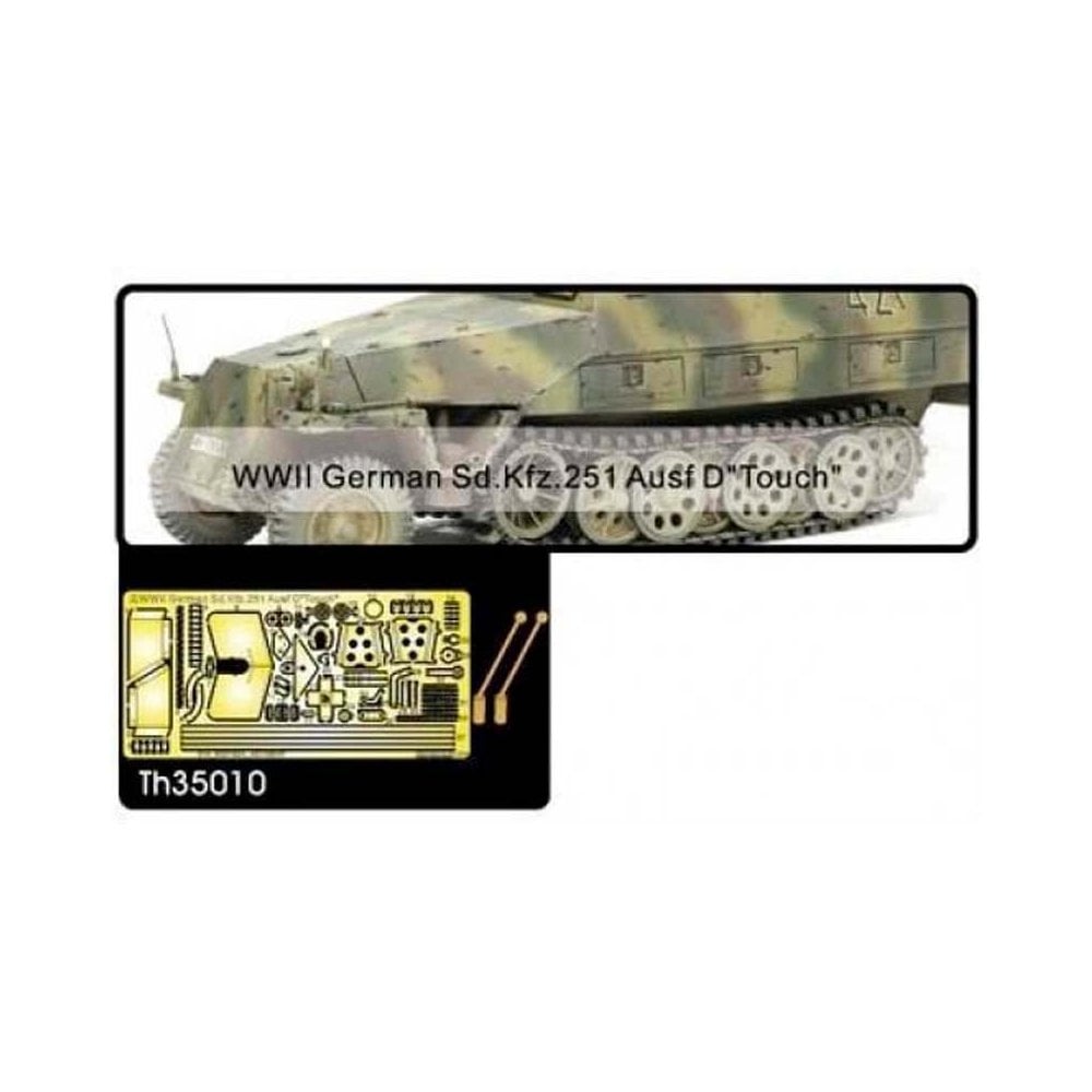 AFV Club SdKfz 251 Ausf D Machine Gun Shield & Tool Buckles (1/35) TH35010 AFV Club SdKfz 251 Ausf D Machine Gun Shield & Tool Buckles (1/35) TH35010