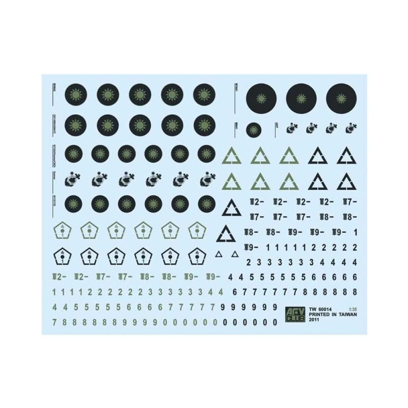 1/35 R.O.C Low Visibility Coating Decals AFV Club TW60014
