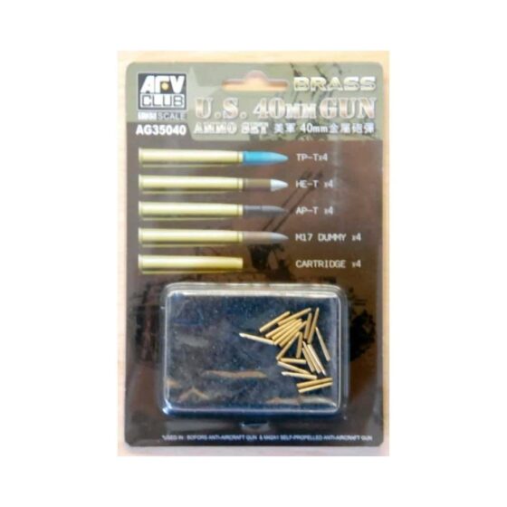 AFV Club U.S. 40mm Gun Ammo Set (1/35) AG35040 AFV Club U.S. 40mm Gun Ammo Set (1/35) AG35040