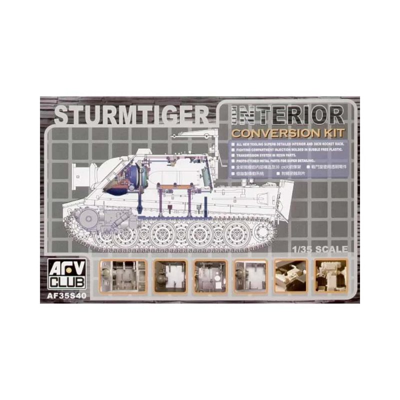 AFV Club Sturmtiger Interior Conversion Kit Clear Superstructure (1/35) AF35S40