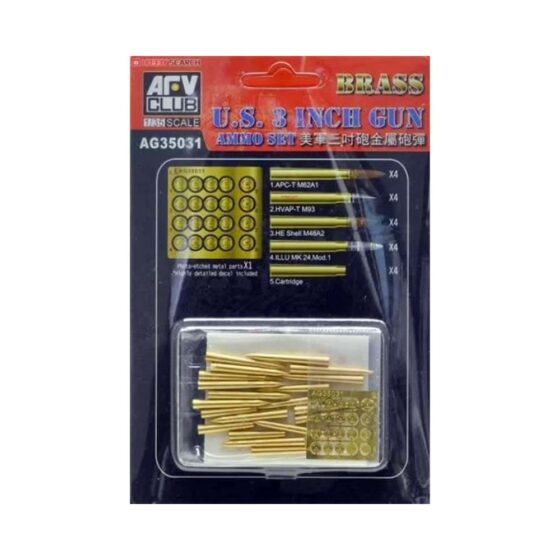 AFV Club US 3 Brass Ammo Set (1/35) AG35031 AFV Club US 3 Brass Ammo Set (1/35) AG35031