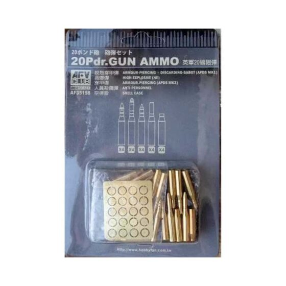 AFV Club British 20 Pdr Ammo (1/35) AF35158 AFV Club British 20 Pdr Ammo (1/35) AF35158