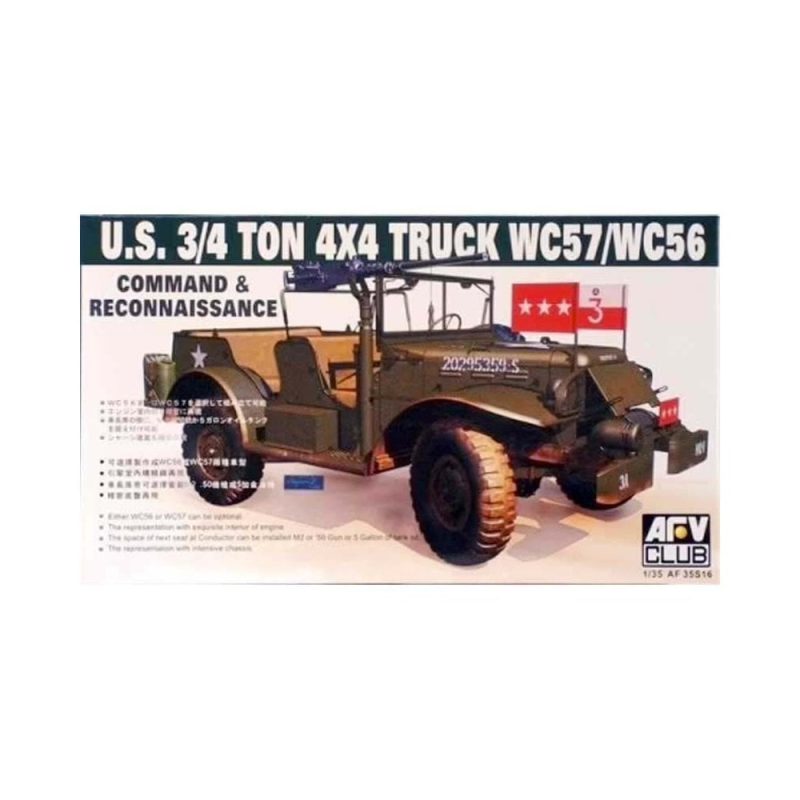 AFV Club U.S. 3/4 ton 4x4 Truck WC57/WC56 (1/35) AF35S16